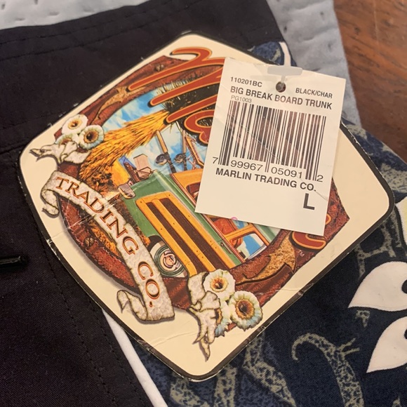 Board Shorts with Print Sides -Sz L - Picture 5 of 8